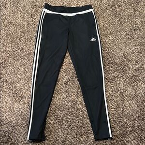 Adidas Kids Black Leggings with White Stripes